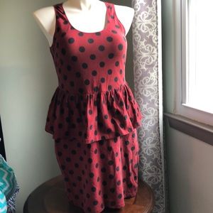 Forever 21 polka dot peplum dress